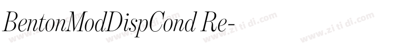 BentonModDispCond Re字体转换